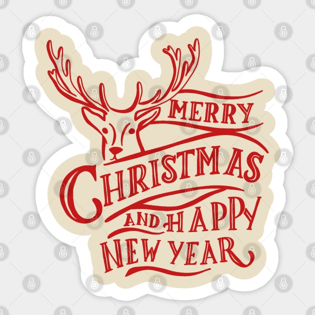 Merry Christmas and Happy New Year Sticker by valentinahramov